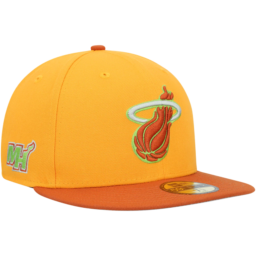 New Era Miami Heat Gold/Rust 2022 59FIFTY Fitted Hat