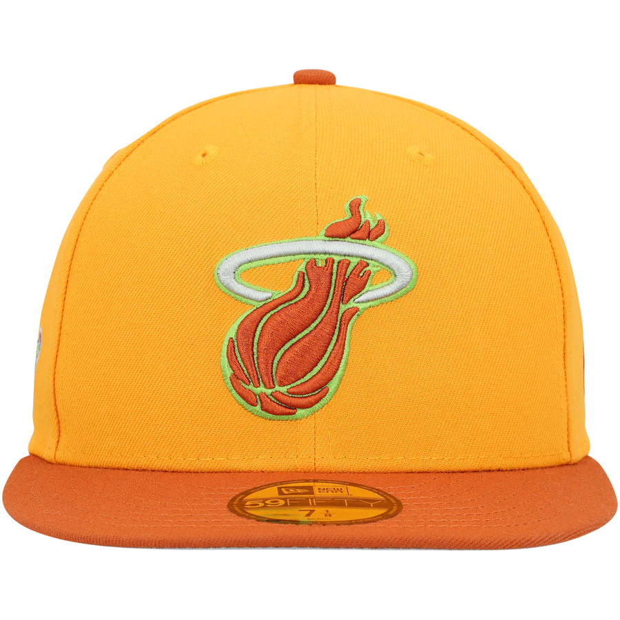 New Era Miami Heat Gold/Rust 2022 59FIFTY Fitted Hat