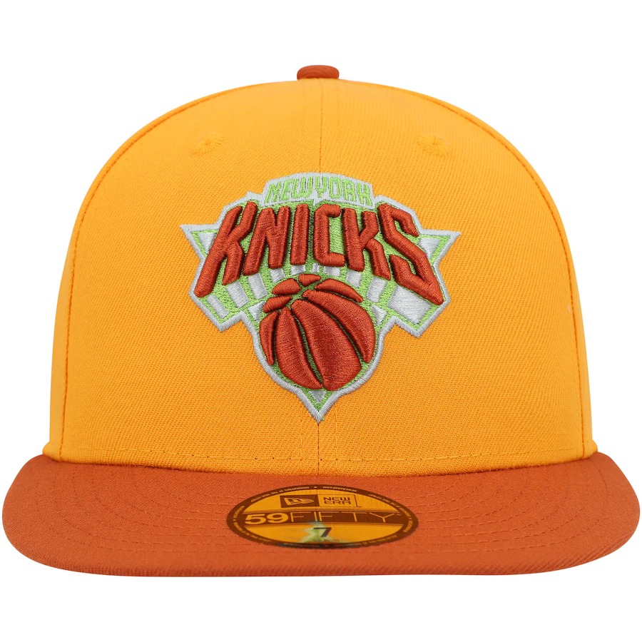 New Era New York Knicks Gold/Rust 2022 59FIFTY Fitted Hat