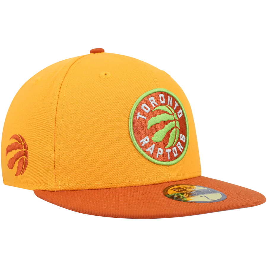 New Era Toronto Raptors Gold/Rust 2022 59FIFTY Fitted Hat