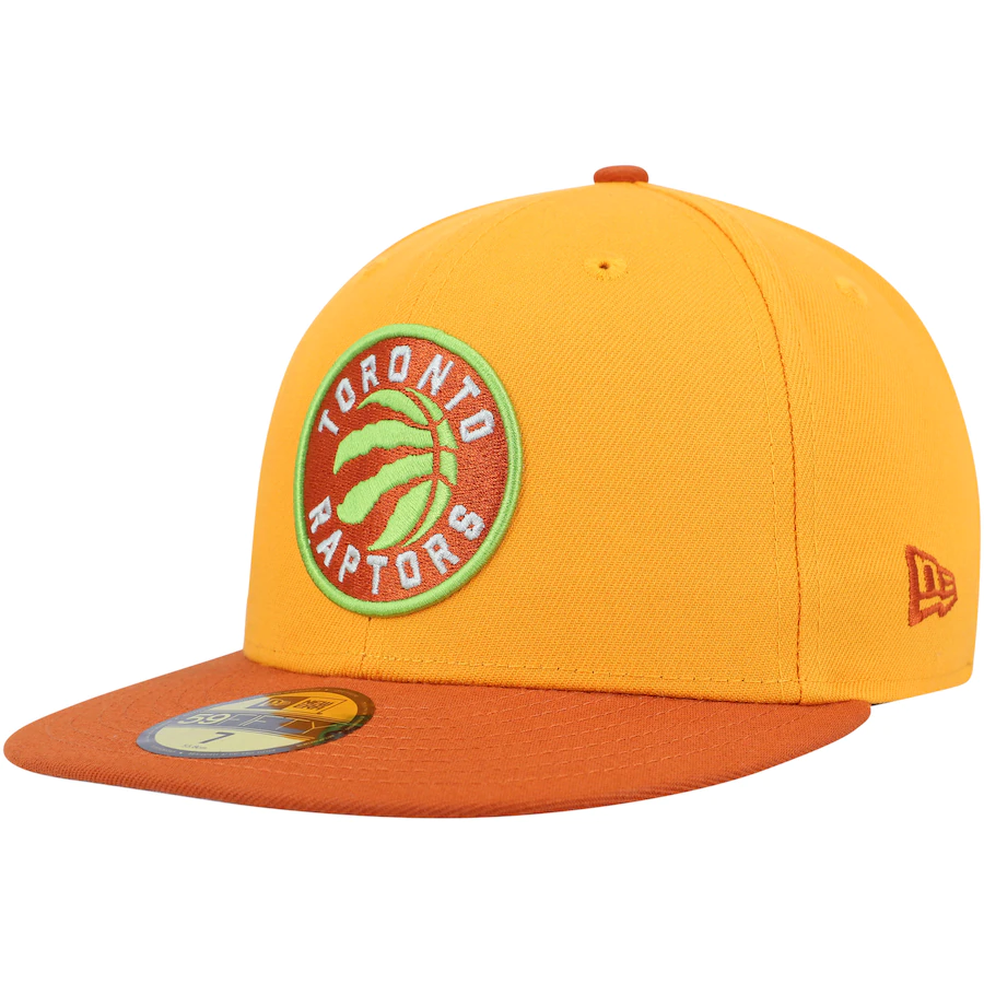 New Era Toronto Raptors Gold/Rust 2022 59FIFTY Fitted Hat