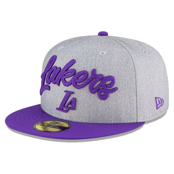 New Era Los Angeles Lakers 2020 NBA Draft Heather Gray 59FIFTY Fitted Hat