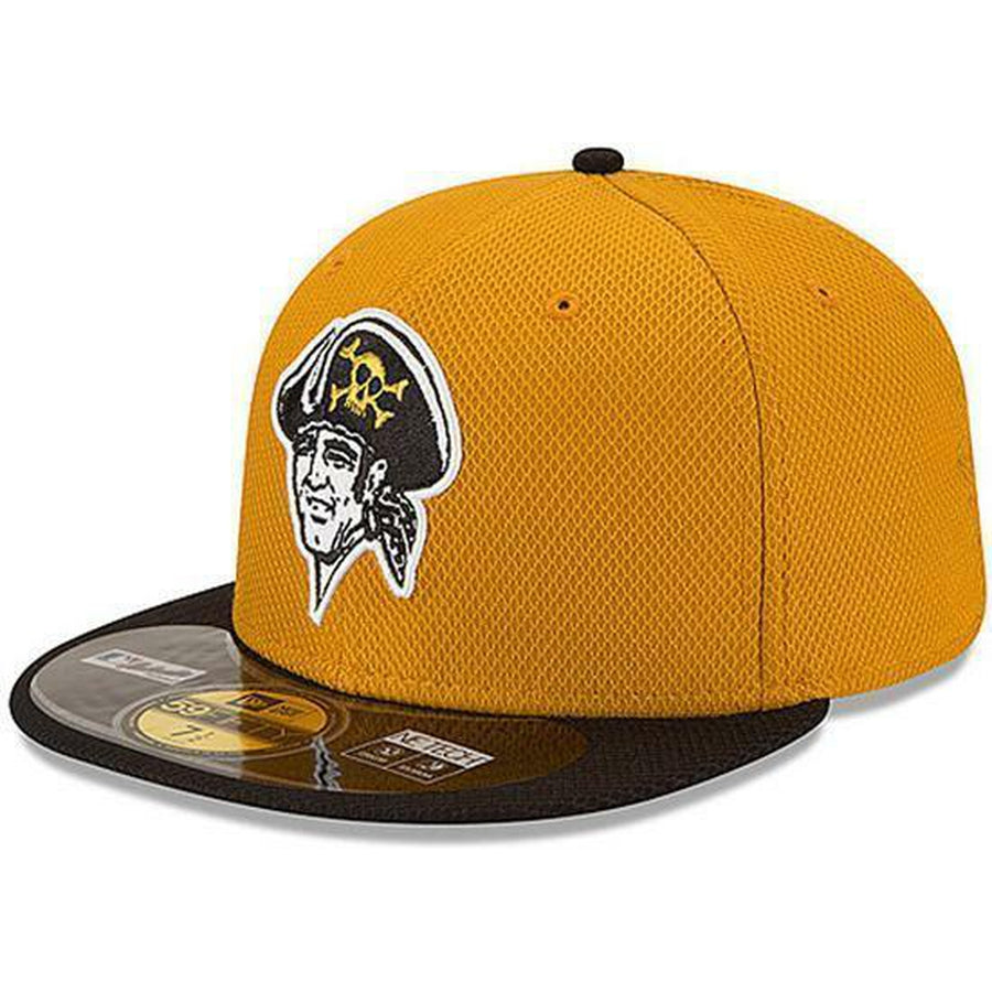 New Era Pittsburgh Pirates Yellow Diamond Batting Practice 59FIFTY Fitted Hat