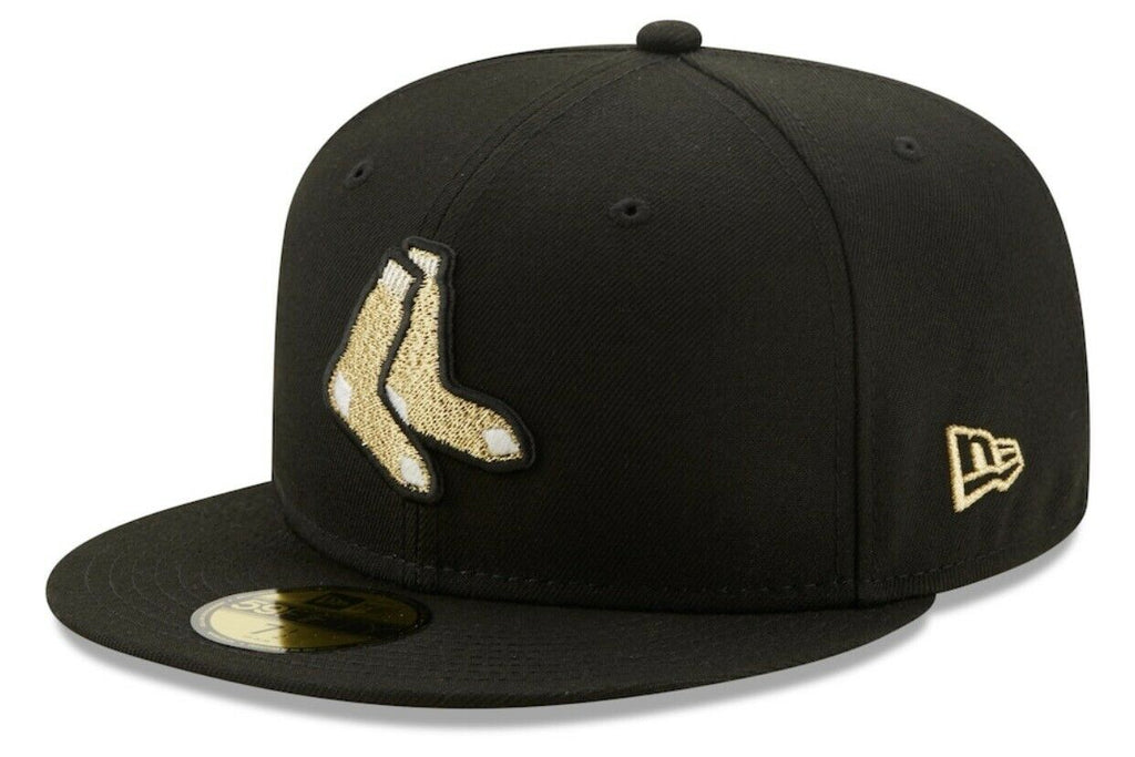 New Era Boston Red Sox Black 2013 World Series Gold Undervisor 59FIFTY Fitted Hat