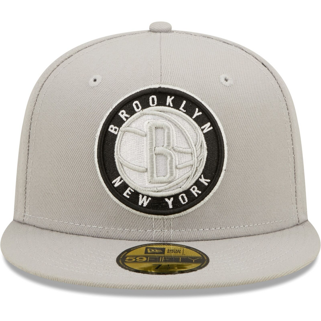 New Era Gray Brooklyn Nets Team Color Pop 59FIFTY Fitted Hat