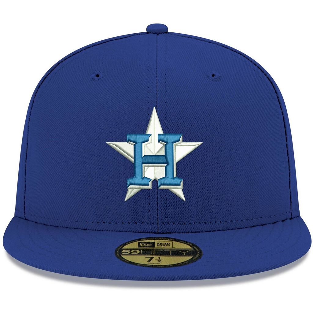 New Era Royal Houston Astros Logo White 59FIFTY Fitted Hat