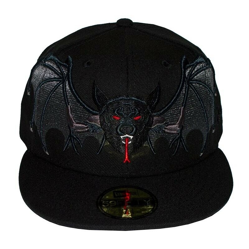New Era Spooky Bat Black/Red Snakeskin Undervisor 59FIFTY Fitted Hat