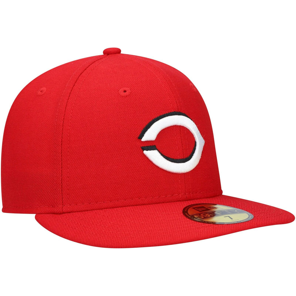 New Era Red Cincinnati Reds Upside Down Logo 59FIFTY Fitted Hat