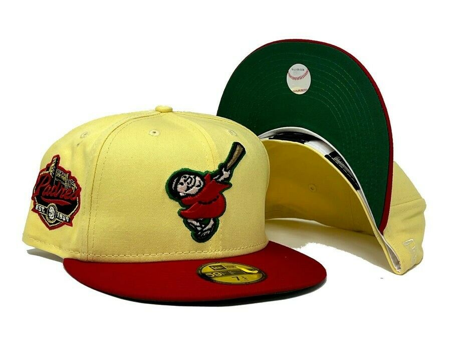 New Era San Diego Padres Soft Yellow/Red Green UV 59FIFTY Fitted Hat