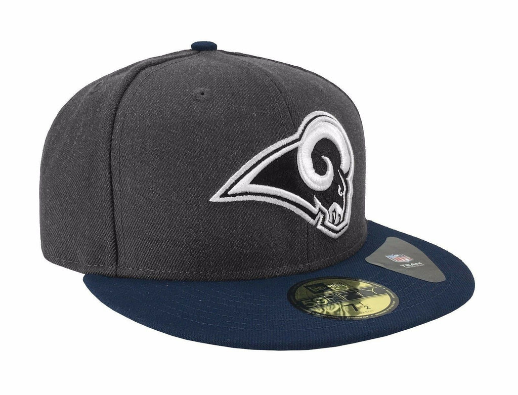 New Era Los Angeles Rams Charcoal & Navy Blue 59FIFTY Fitted Hat