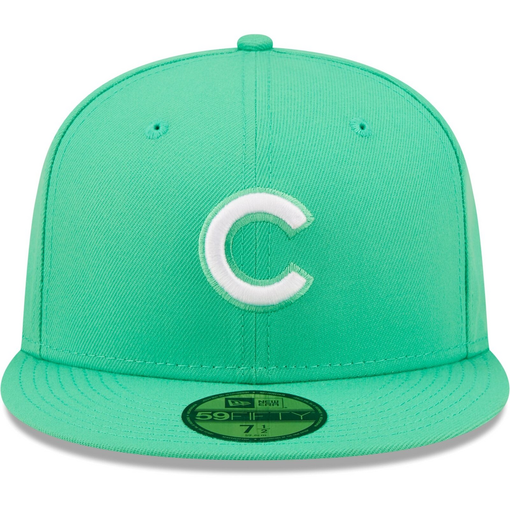 New Era Island Green White Logo Chicago Cubs 59FIFTY Fitted Hat