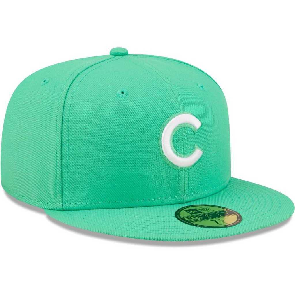 New Era Island Green White Logo Chicago Cubs 59FIFTY Fitted Hat