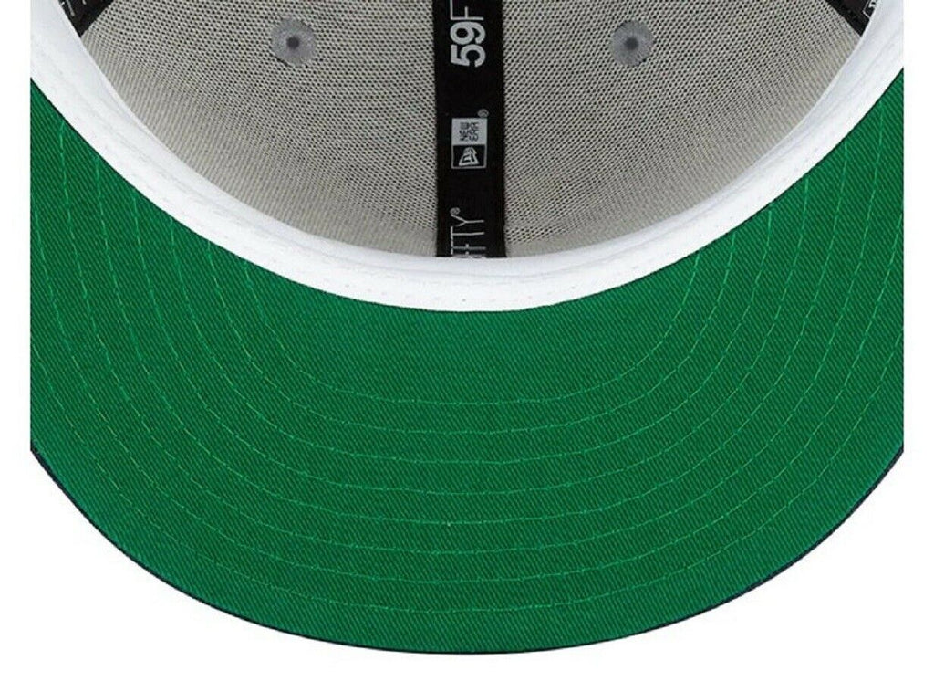 New Era Atlanta Braves Gray Cooperstown 30th Anniversary Kelly Green Undervisor 59FIFTY Fitted Hat