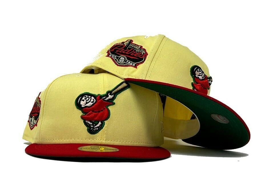 New Era San Diego Padres Soft Yellow/Red Green UV 59FIFTY Fitted Hat