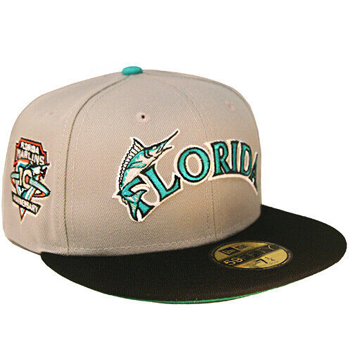 New Era Florida Marlins 10th Anniversary Grey 59FIFTY Fitted Hat