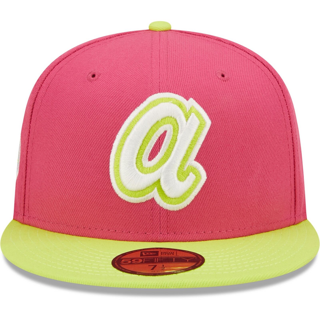 New Era Pink Atlanta Braves 1972 MLB All-Star Game Beetroot Cyber 59FIFTY Fitted Hat