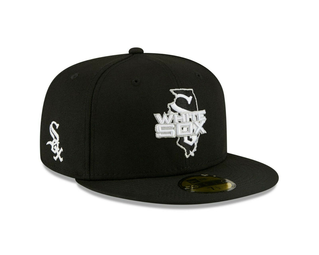 New Era Chicago White Sox Black Local State Patch 59FIFTY Fitted Hat