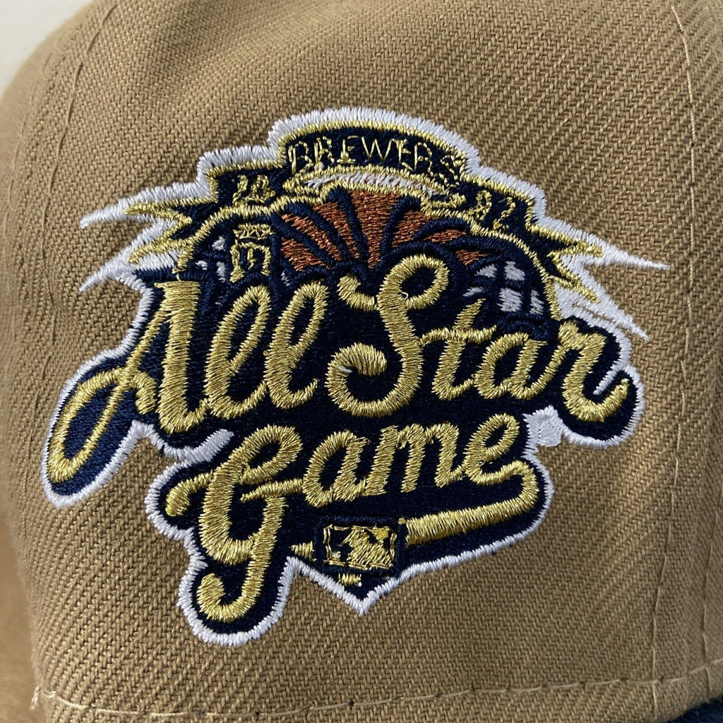 New Era Milwaukee Brewers Khaki/Navy 2002 All-Star Game 59FIFTY Fitted Hat