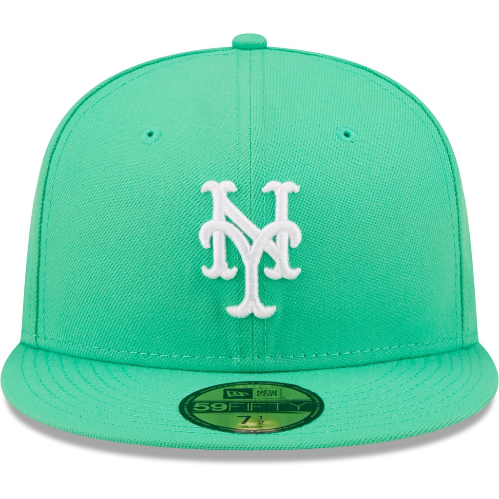 New Era Island Green Logo White New York Mets 59FIFTY Fitted Hat
