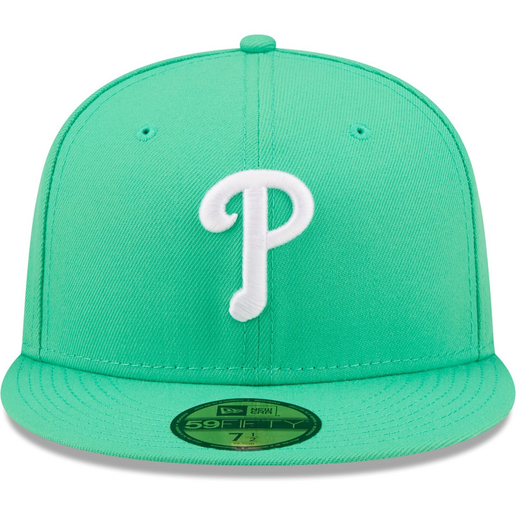 New Era Island Green White Logo Philadelphia Phillies 59FIFTY Fitted Hat