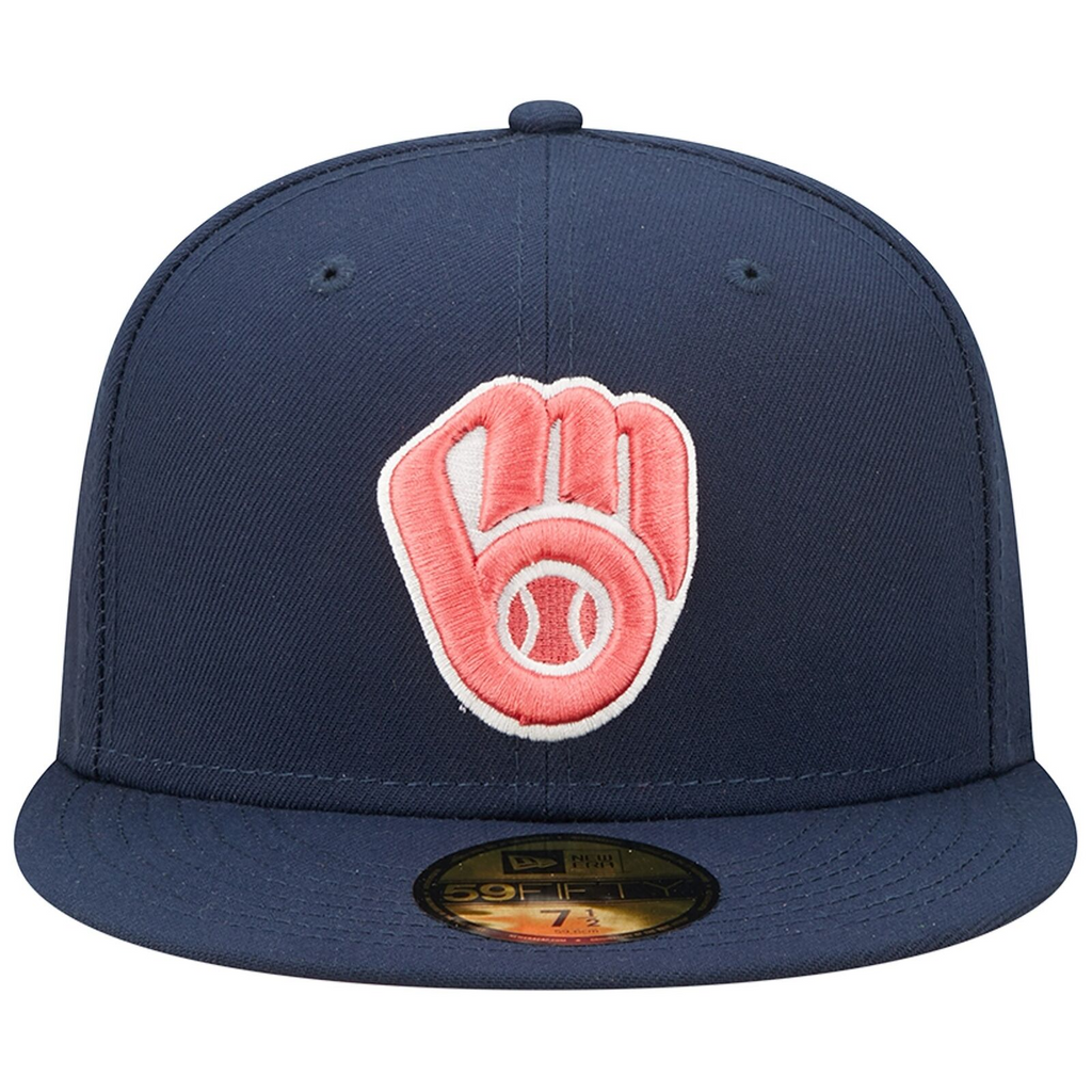 New Era Navy Milwaukee Brewers 50th Anniversary Lava Undervisor 59FIFTY Fitted Hat