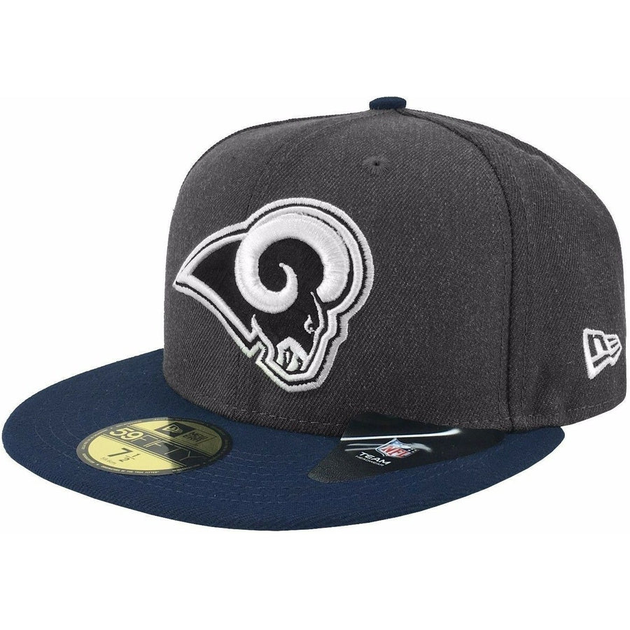 New Era Los Angeles Rams Charcoal & Navy Blue 59FIFTY Fitted Hat