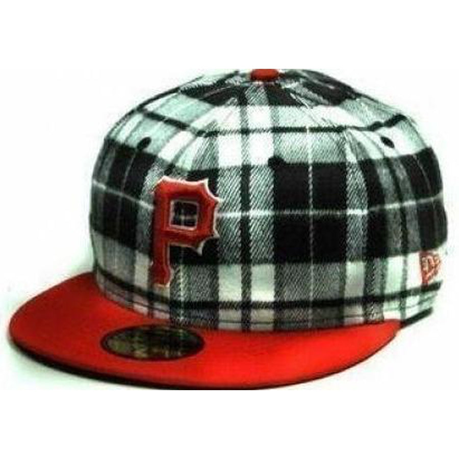 New Era Pittsburgh Pirates Black/White Plaid 59FIFTY Fitted Hat