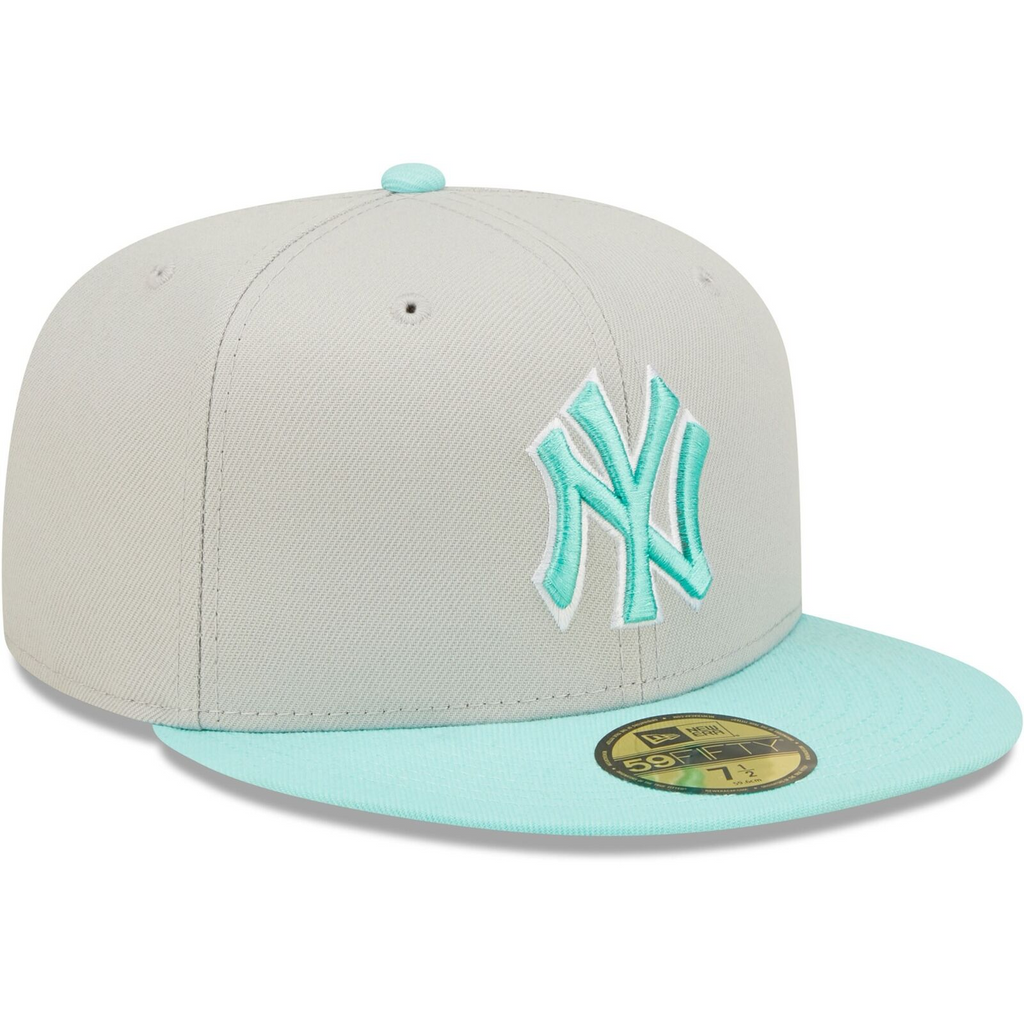 New Era Gray/Turquoise New York Yankees Spring Color Pack Two-Tone 59FIFTY Fitted Hat
