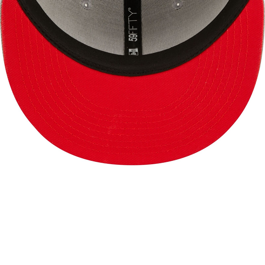 New Era Gray Chicago Bulls Team Color Pop 59FIFTY Fitted Hat