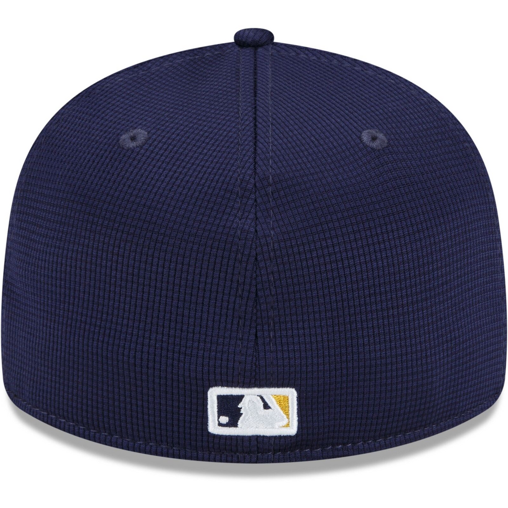 New Era Navy Milwaukee Brewers 2022 Clubhouse Alternate Logo Low Profile 59FIFTY Fitted Hat