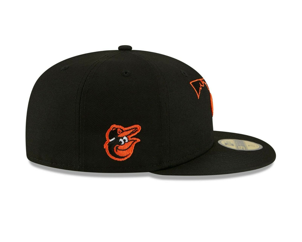 New Era Baltimore Orioles Black/Orange Local State Patch 59FIFTY Fitted Hat