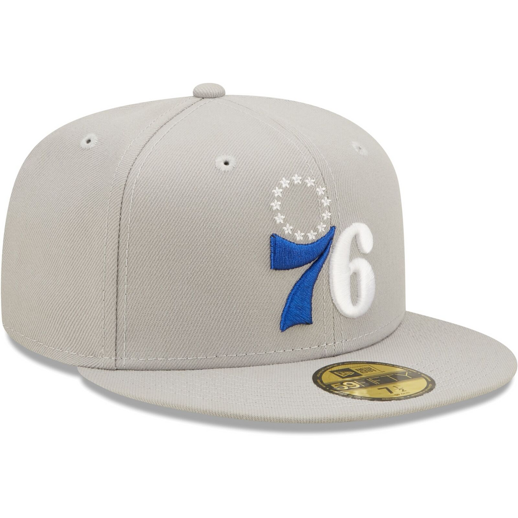 New Era Gray Philadelphia 76ers Team Color Pop 59FIFTY Fitted Hat