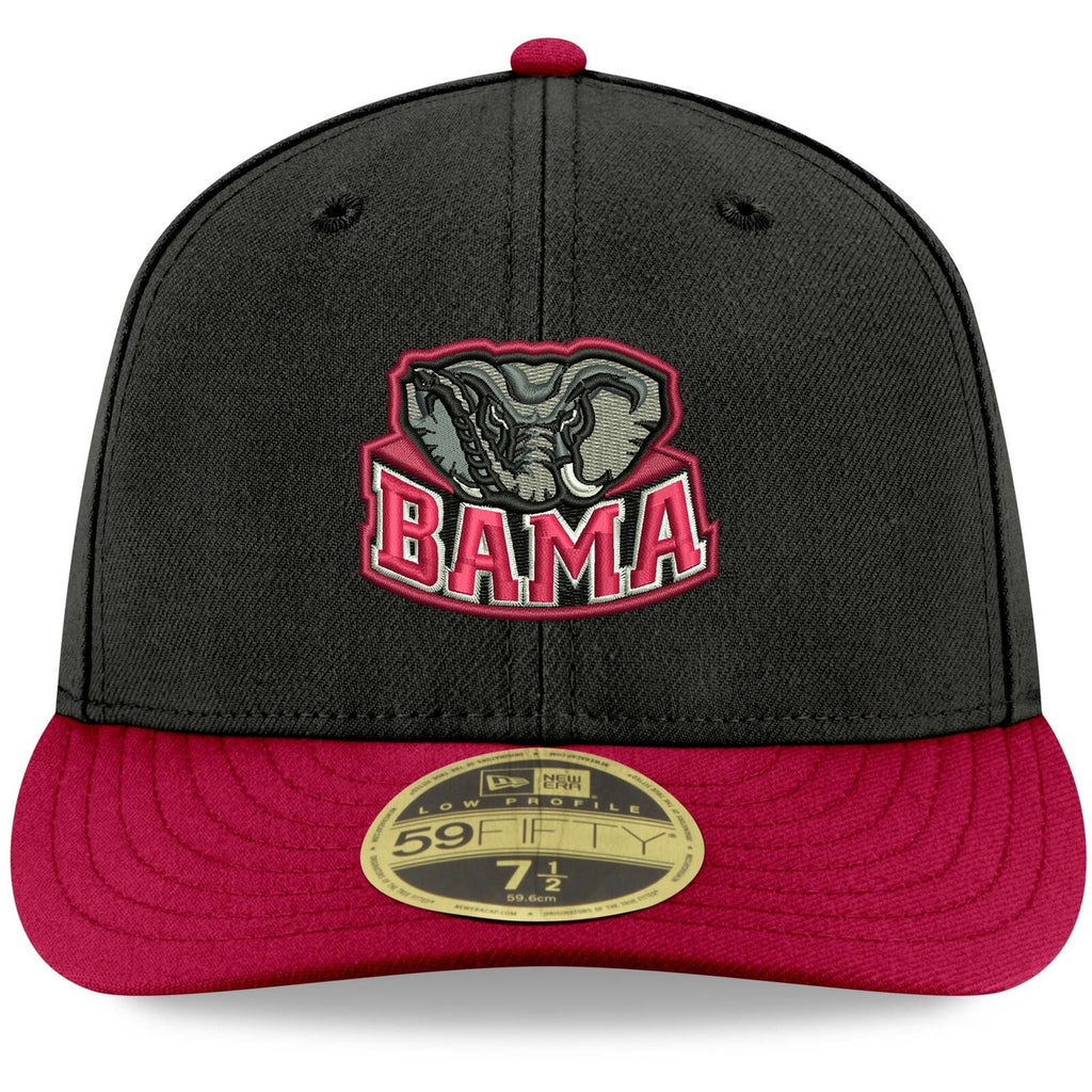 New Era Black/Crimson Alabama Crimson Tide Basic Low Profile 59FIFTY Fitted Hat