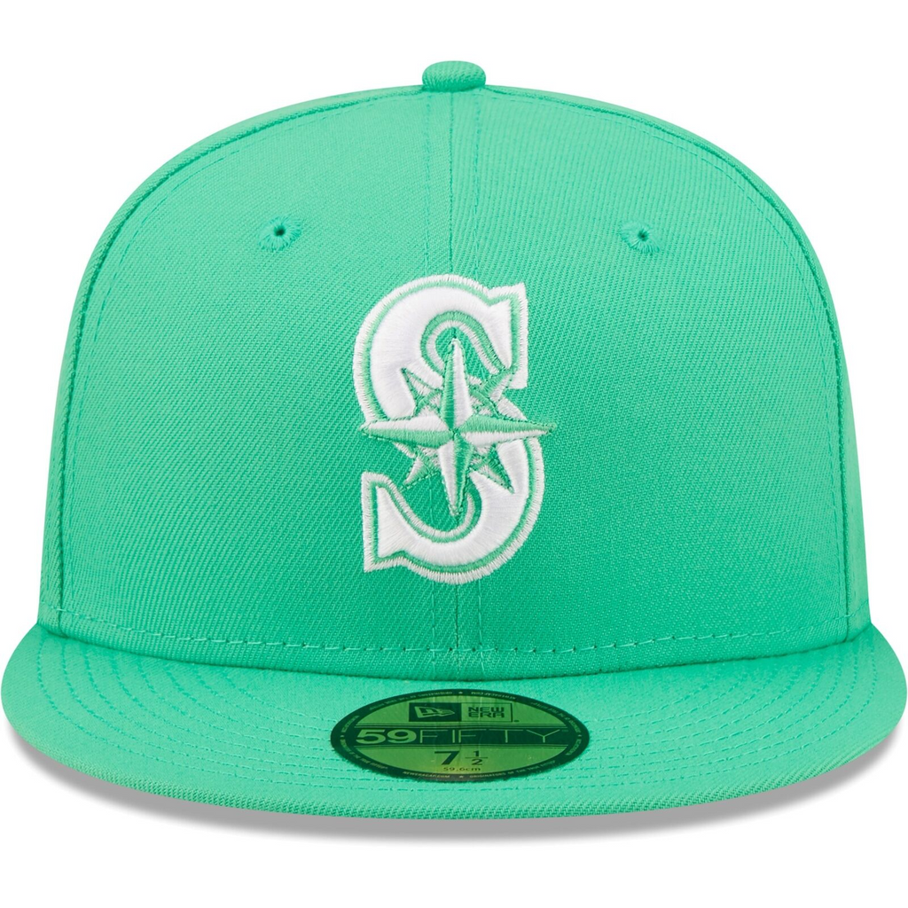 New Era Island Green White Logo Seattle Mariners 59FIFTY Fitted Hat
