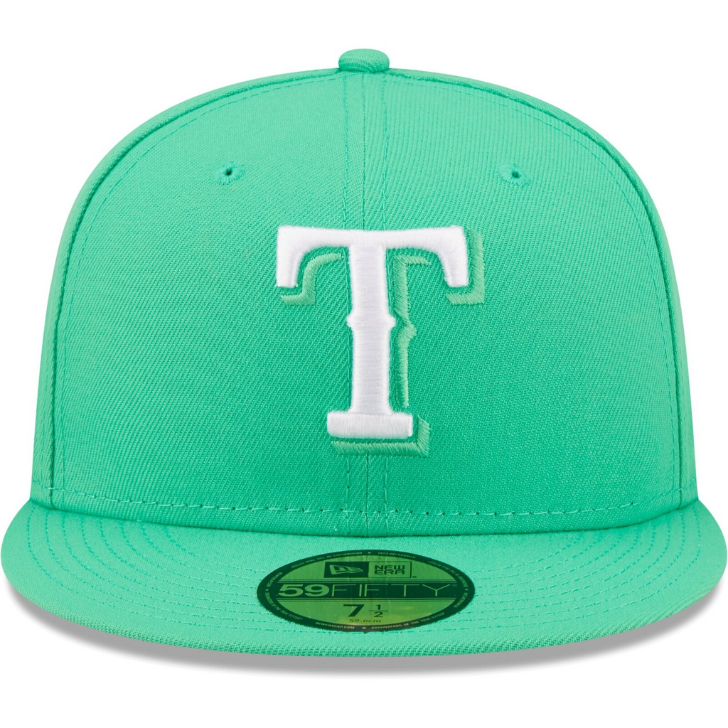 New Era Island Green Logo White Texas Rangers 59FIFTY Fitted Hat