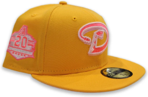 New Era Arizona Diamondbacks Yellow/Pink "Emoji Pack" Pink Bottom 59FIFTY Fitted Hat
