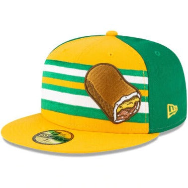 New Era Omaha Runzas Striped Green/Gold/White 59FIFTY Fitted Hat