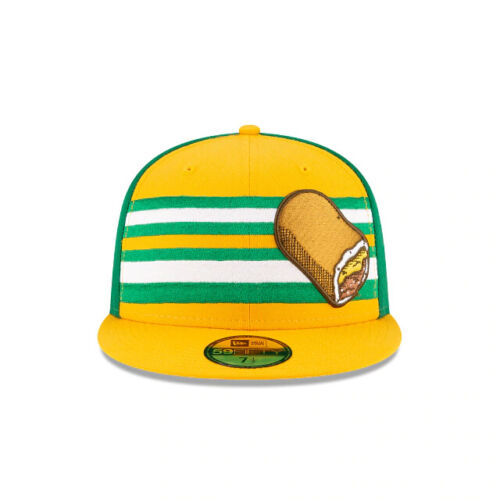 New Era Omaha Runzas Striped Green/Gold/White 59FIFTY Fitted Hat