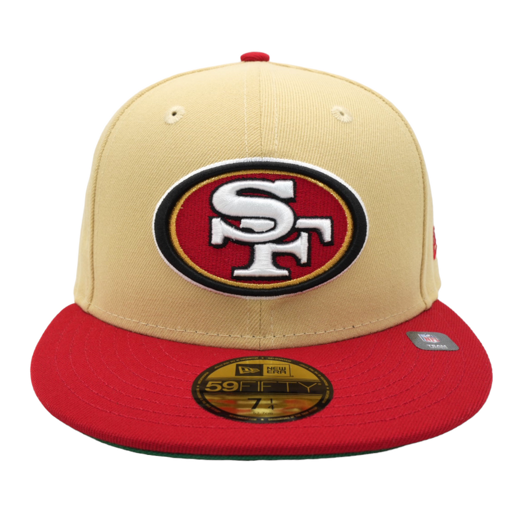 SAN FRANCISCO 49ERS RETRO PATCH 59FIFTY FITTED HAT - CREAM/ RED – JR'S  SPORTS