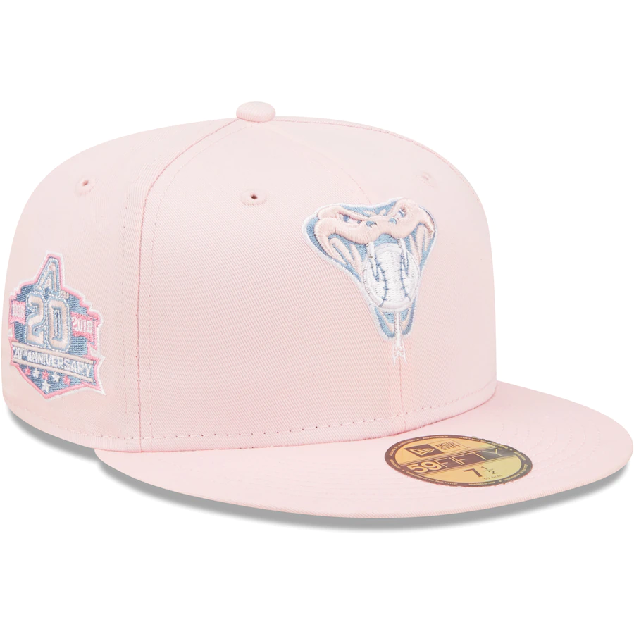 New Era Arizona Diamondbacks Pink/Sky Blue 20th Anniversary Undervisor 59FIFTY Fitted Hat