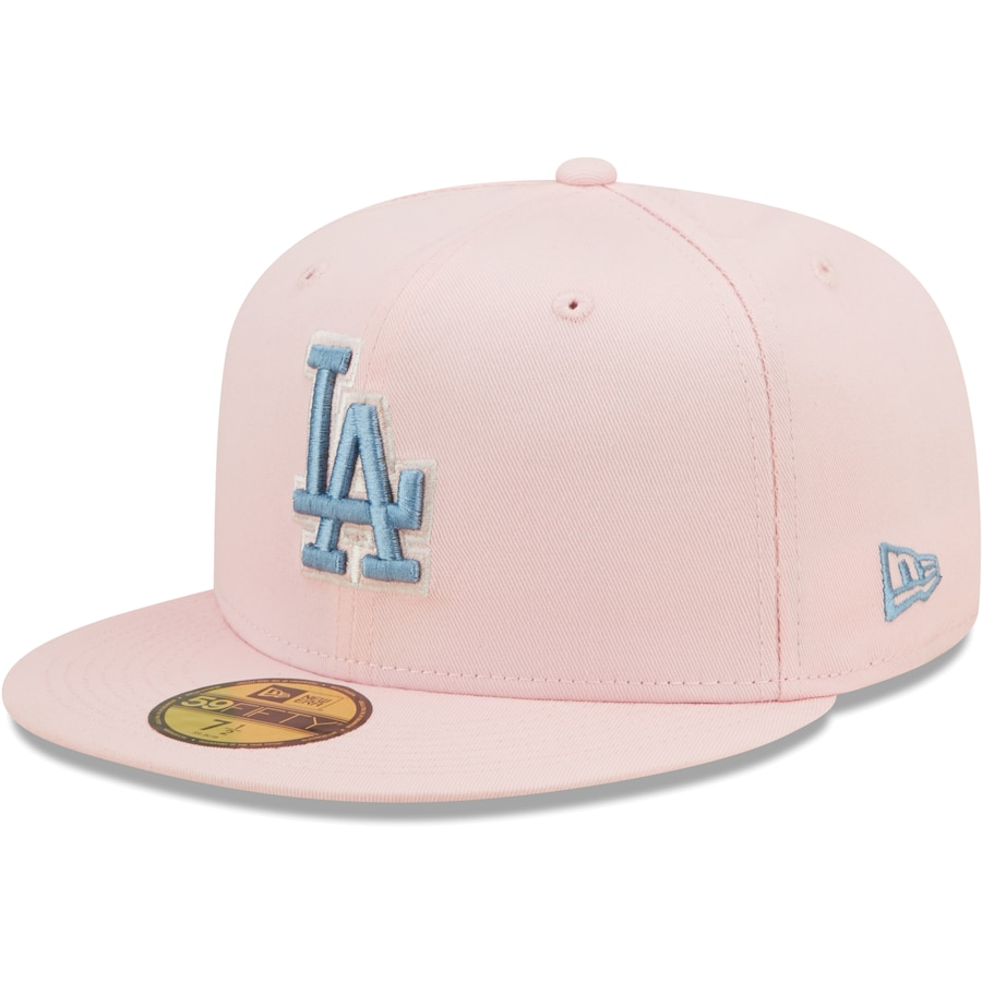 New Era Los Angeles Dodgers Pink/Sky Blue Dodger Stadium 40th Anniversary Undervisor 59FIFTY Fitted Hat