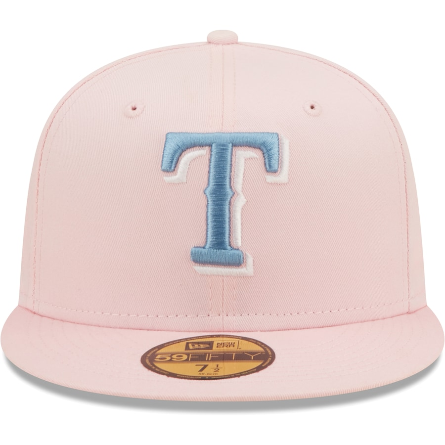 New Era Texas Rangers Pink/Sky Blue 40th Anniversary Undervisor 59FIFTY Fitted Hat