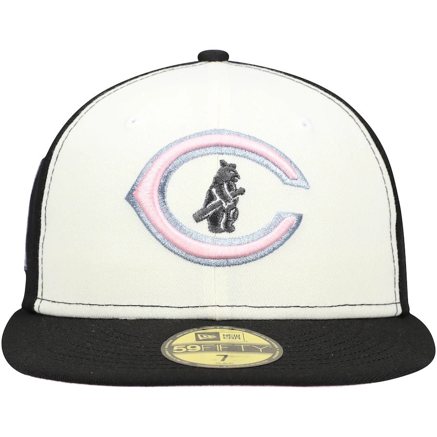 New Era Chicago Cubs Cream/Black 1933 All-Star Game Pink Undervisor 59FIFTY Fitted Hat