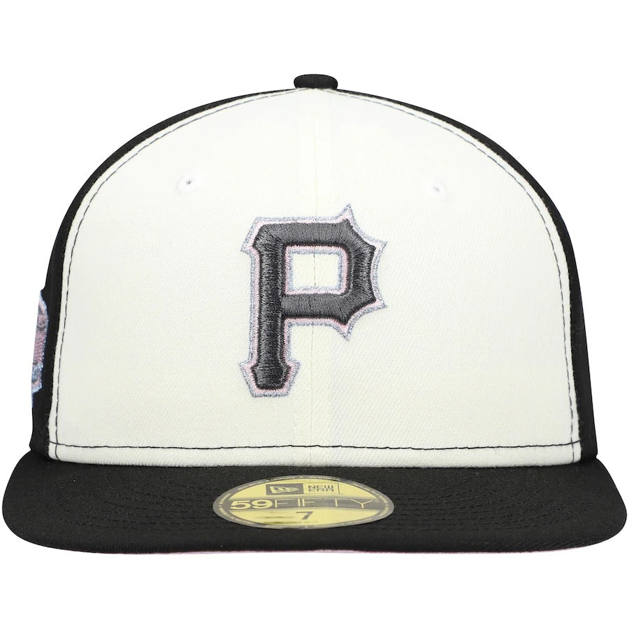 New Era Pittsburgh Pirates Cream/Black 1971 World Series Pink Undervisor 59FIFTY Fitted Hat