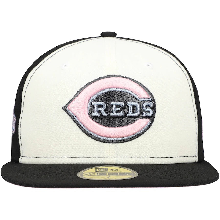 New Era Cincinnati Reds Cream/Black 2015 All-Star Game Pink Undervisor 59FIFTY Fitted Hat