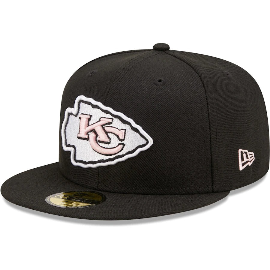 New Era Kansas City Chiefs Black 1980 Pro Bowl Pink Undervisor 59FIFTY Fitted Hat