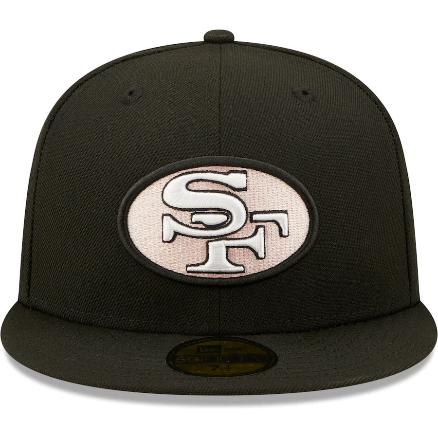 New Era San Francisco 49ers Black 1986 Pro Bowl Pink Undervisor 59FIFTY Fitted Hat