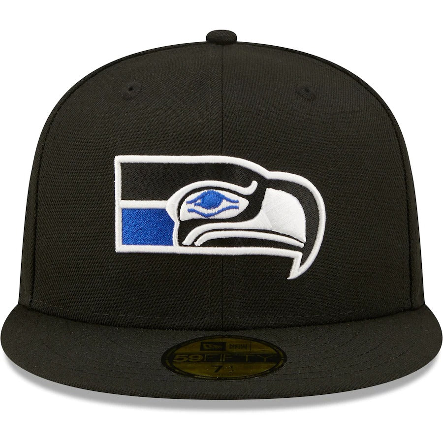 New Era Seattle Seahawks Black Royal Undervisor 1986 NFL Pro Bowl 59FIFTY Fitted Hat
