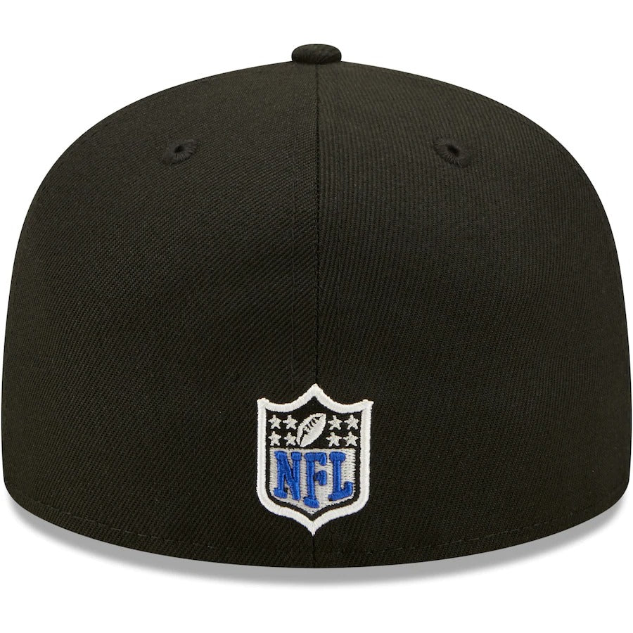 New Era Los Angeles Chargers Black Royal Undervisor 50th Anniversary 59FIFTY Fitted Hat