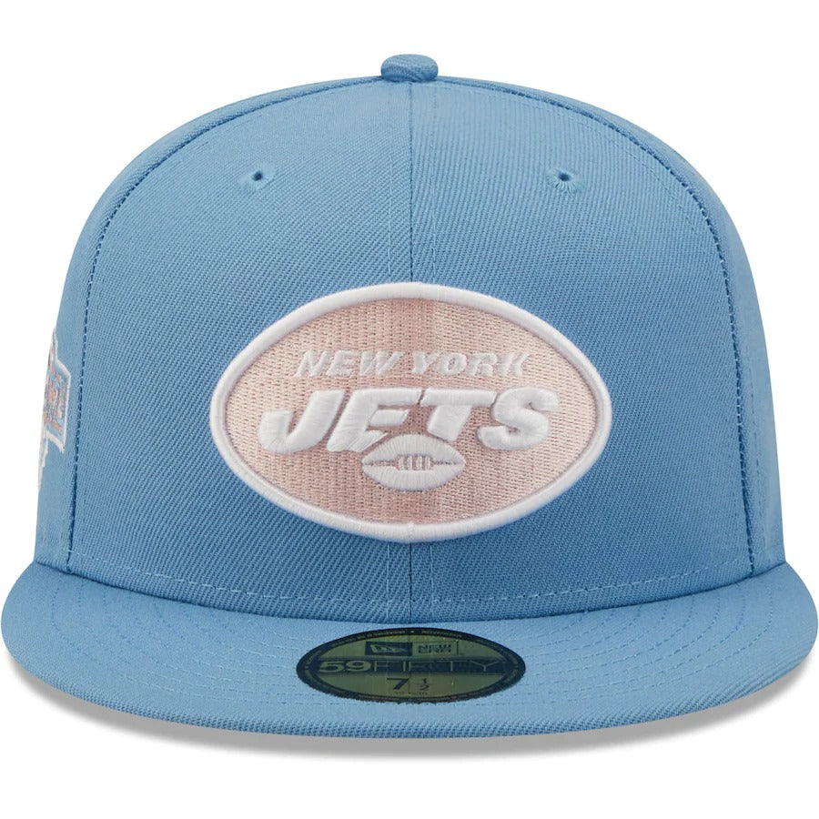 New Era New York Jets Light Blue 1994 Pro Bowl Pink Undervisor 59FIFTY Fitted Hat